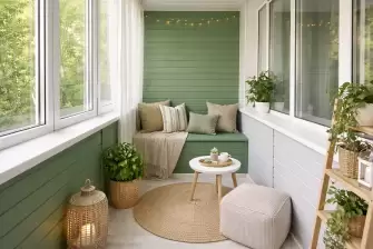 Остекление лоджии окнами с мультифункциональным стеклопакетом и отделка